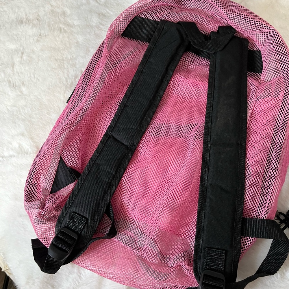 Pink Mesh Backpack - Picture 2 of 3